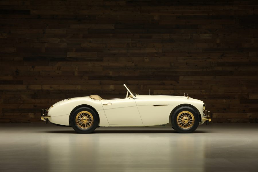 Intérieur d'un Austin Healey 3000 mk3 voiture de sport classique avec