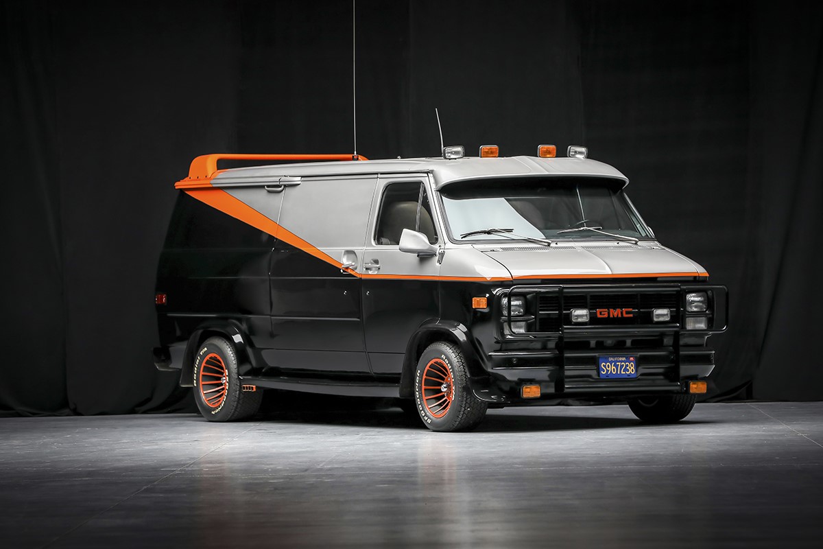 Selling at no reserve for charity at Worldwide’s January Scottsdale Auction held in Auburn IN, an iconic 1979 Chevrolet ‘A-Team’ Van